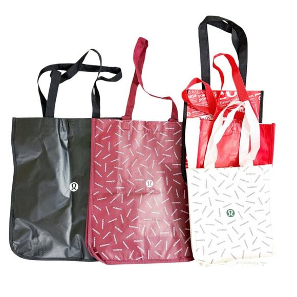 Lululemon Bundle of 5 Reusable Bags Small/Large EUC Snap Closure - Picture 1 of 7